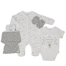 H13633: Baby "I'm Coming Home" 5 Piece Net Bag Gift Set (NB-3 Months)